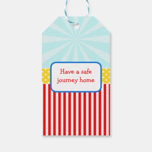 Groot Top Circus Carnaval Gift Label Cadeaulabel (Achterkant)