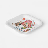 Groot Top Circus Carnaval Vijfde Verjaardag Papieren Bordje (Gebogen)