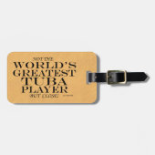 Groot Tuba Player Sluiten Bagagelabel (Voorkant horizontaal)