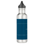 Groot Uitstekend Jouw naam Ocean Blue White Custom Waterfles (Links)