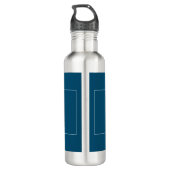 Groot Uitstekend Jouw naam Ocean Blue White Custom Waterfles (Achterkant)