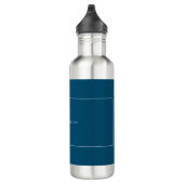 Groot Uitstekend Jouw naam Ocean Blue White Custom Waterfles (Rechts)