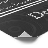 Groot uitziend trouwmenu poster met krijtbordlook (Hoek)