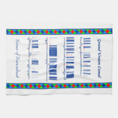 Groot Uniekanaal UK Inland Waterway Route Blue Theedoek (Horizontaal)