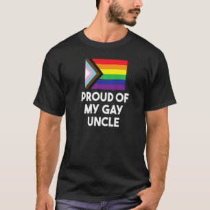 Groot van mijn homo oom Progress Flag Gay Pride Wo T-shirt