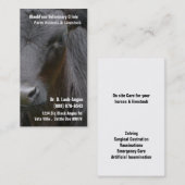 Groot veeteeltbedrijf - Zwarte hoekskool Visitekaartje (Voorkant / Achterkant)