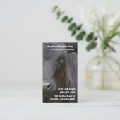 Groot veeteeltbedrijf - Zwarte hoekskool Visitekaartje (Staand voorkant)