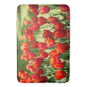 Groot veld rode tulpen badmat (Voorkant Verticaal)
