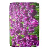 Groot veld van paarse tulpen badmat (Voorkant Verticaal)