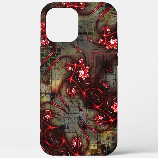 Groot verband tussen vreemd fractal over verouderd Case-Mate iPhone case (Achterkant)