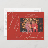 Groot vet leuk script vrolijke vakantie feestdagenkaart (Voorkant / Achterkant)