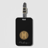 Groot vet lijn monogram bagagelabel (Voorkant (verticaal))