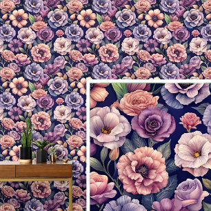 Groot vet & mooi zacht donker Paarse Mauve Sinaasa Behang