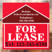 GROOT VET TE HUUR Aangepast vastgoed Raamsticker (Vel 2)