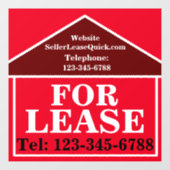 GROOT VET VOOR HUUR Aangepaste vastgoedprojecten Raamsticker (Vel)