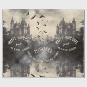 Groot Victoriaans Gotisch  Dracula's Castle Cadeaupapier (Vlak)