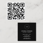 Groot Visitekaartje QR-code Square (Voorkant / Achterkant)