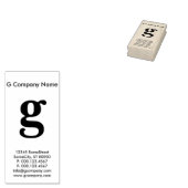 groot visitekaartje van het lagere monogram 	rubberstempel (Gestempeld)