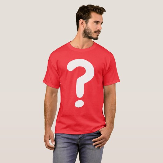 Groot vraagteken raad wie Shirt speelkamerkostuum (Voorkant volledig)