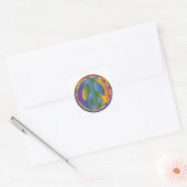 Groot Vredessymbool Vierkante Sticker (Envelop)