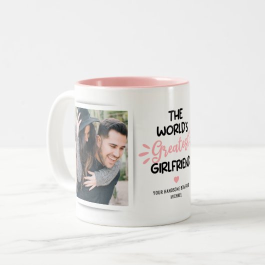 Groot Vriendin 2 Photo Two-Tone Coffee Mok (Voorkant links)