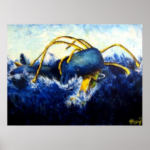 Groot Vs Colossal Squid Original Artist Print