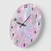 Groot wandklok roze Abstract ontwerp Grote Klok (Hoek)