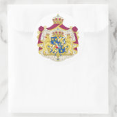 Groot wapen van Zweden Ronde Sticker (Tas)