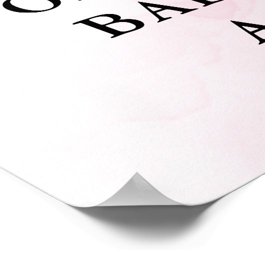 Groot welkomstteken Roze en Blauw Baby shower Poster (Hoek)