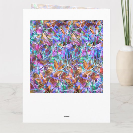 Groot Wenskaart Abstracte Glas in lood Kaart (Achterkant)