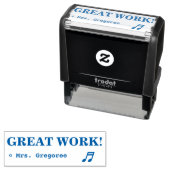 "GROOT WERK!" Educator Rubber Stamp Zelfinktende Stempel (In situ)