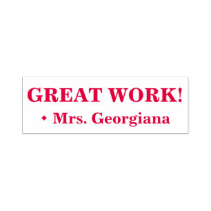 "GROOT WERK!" Rubberstempel voor toewijzing Zelfinktende Stempel
