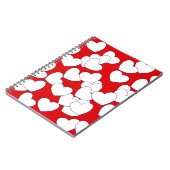 Groot wit hart op opvallend rood notitieboek (Linkerzijde)