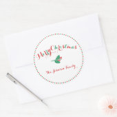 Groot wit rood - Aangepaste Kerst stickers (Envelop)