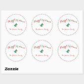 Groot wit rood - Aangepaste Kerst stickers (Vel)