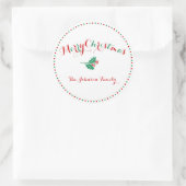 Groot wit rood - Aangepaste Kerst stickers (Tas)