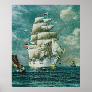 groot witzeilschip (1895) poster