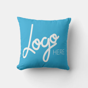 Groot Zakelijk Logo Promotionele Merk Blauw Kussen