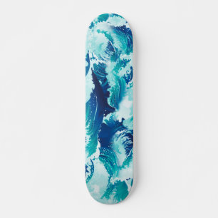 Groot zee- of oceaangolfontwerp skateboard