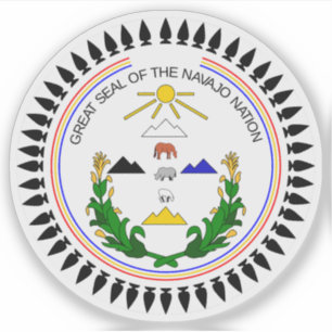Groot zegel van de Navajo natie en stam, USA Sticker
