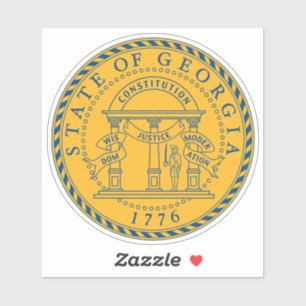 Groot zegel van de staat Georgia Sticker
