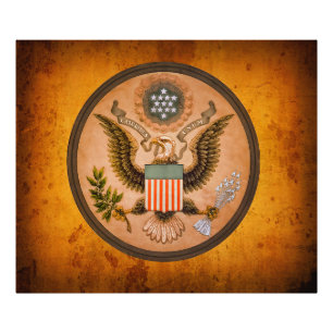  Groot ZEGEL van de Verenigde Staten 1890 Foto Afdruk