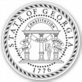 Groot Zegel van Georgië Sticker (Voorkant)