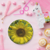 Groot Zonnebloempapier Bord (Feest)