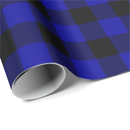 Groot zwart en blauw buffelpapier met vulling cadeaupapier (Rol Hoek)