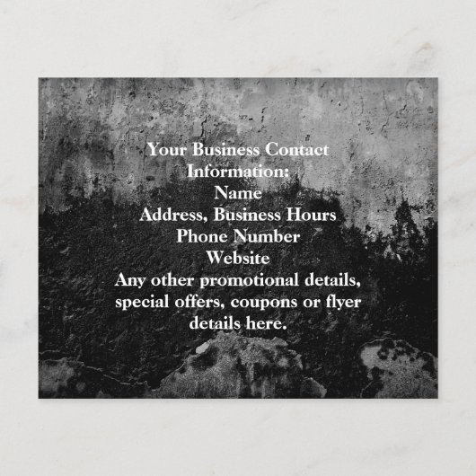 Groot zwart verf - Faux - Eindig ontwerp Flyer (Achterkant)