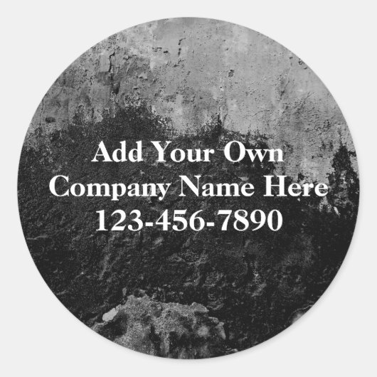 Groot zwart verf - Faux - Eindig ontwerp Ronde Sticker (Voorkant)
