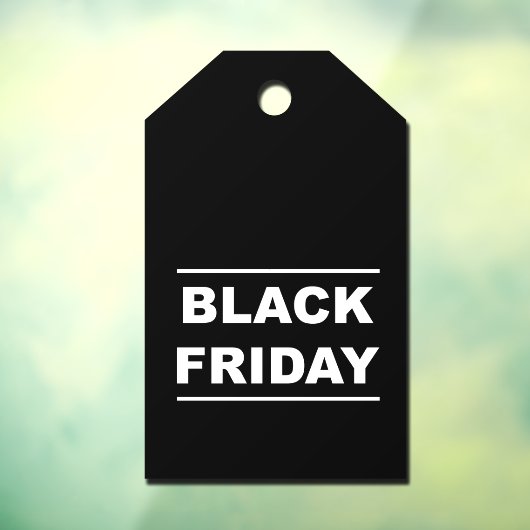 Groot ZWART VRIJDAG SALE label Window Cling Raamsticker (Vel 3)