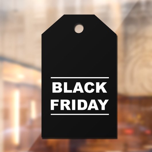 Groot ZWART VRIJDAG SALE label Window Cling Raamsticker (Vel 2)