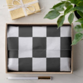 Groot zwart-wit geruit tissuepapier (Geschenk)